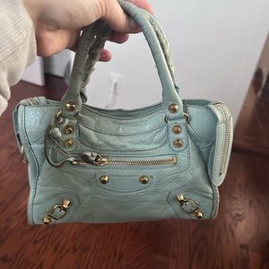 Authentic Balenciaga Mini City - Aqua Blue
